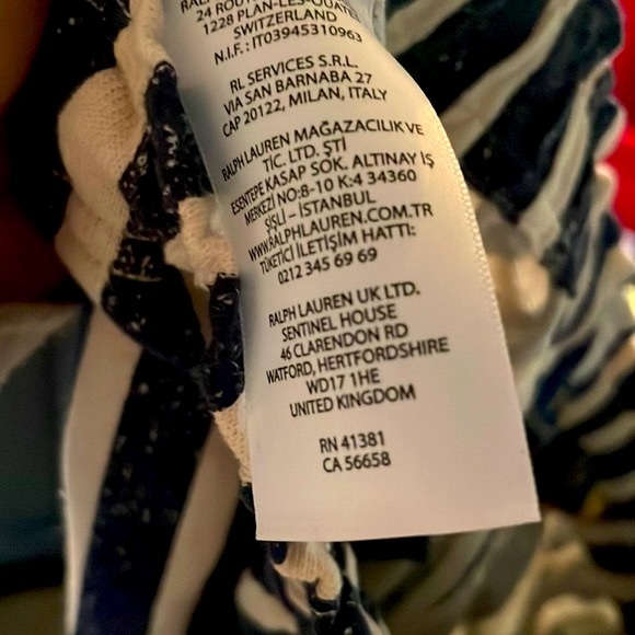 Polo Ralph Lauren Striped Jogger pants Jersey nautical white blue - Picture 3 of 4